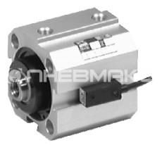 Compact pneumatic cylinder, double-acting, piston diameter 25mm, stroke 50mm, magnet