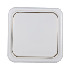 Выключатель одноклавишный открытой установки, схема 1 (белый), Standard