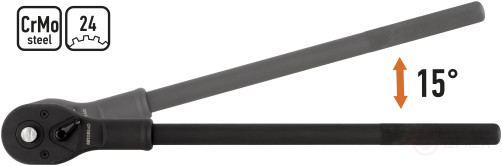 Трещотка 3/4"DR (ударная; CR-MO; L=505мм; 24 зубца; 15град) АвтоDело (39530)