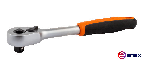 1/2" Reversible ratchet handle, with 60 teeth and 6° angle of action, 250 mm