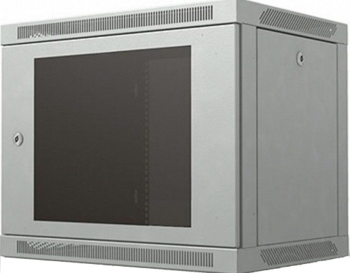Telecommunication cabinet Ripo 096060BM/G 19" wall mounted 9U 600x600 grey, glass door