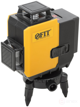 Уровень лазерный самоуспокаивающийся аккумуляторный Li-Ion, мультипризменный 3х360°, зеленый луч, диапазон 20 м, кейс