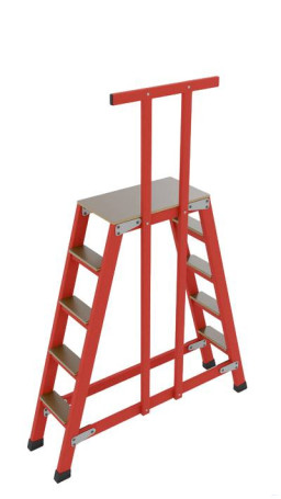 ССП-1,2-ПШ стеклопластиковая с симметричными опорами подмость h=1200мм, поручень, 4х2 широких ступеней, разборная, площадка 800х600мм