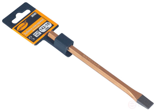 Зубило шестигранное 10*8*142мм (на держателе)(АвтоDело) 30142