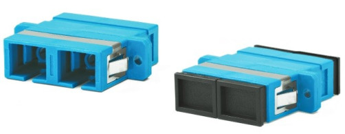 FA-P11Z-DSC/DSC-N/BK-BL Optical pass-through adapter SC-SC, SM, duplex, plastic housing, blue, black caps