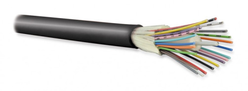 FO-DT-IN/OUT-50-24- LSZH-BK Fiber optic cable 50/125 (OM2) multimode, 24 fibers, tight buffer, internal/external, LSZH, ng(A)-HF, -40°C – +70°C, black, warranty: 15 years component, 25 years old system