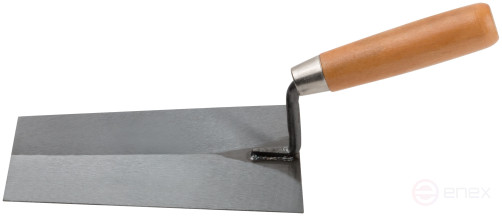 Finishing trowel, tool steel, wooden handle 180 mm