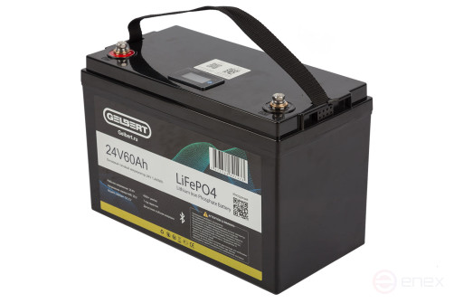 Литиевый тяговый аккумулятор Gelbert LiFePO4 (24V/60Ah/80A/1,440Wh) BT/Display