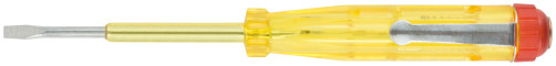 Indicator screwdriver, yellow handle, 100-250 V, 140 mm
