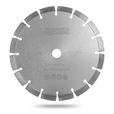 Diamond segment disc Messer FB/M. The diameter is 180 mm.