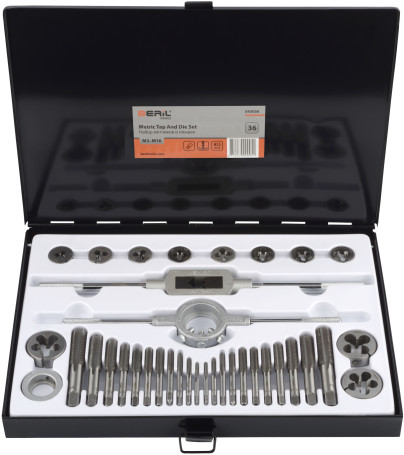 Set of taps and dies M3-M16 (36pr.metal.case) BERIL