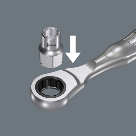 8790 FA Zyklop Hex socket head, DR 1/4", 12 mm, also suitable for direct connection to the ratchet 8005 Zyklop Mini 2