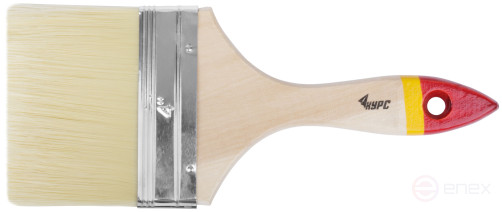 Кисть флейцевая "Модерн", иск. щетина, деревянная ручка 4" (100 мм)