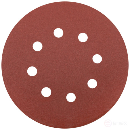 Круги шлифовальные с отверстиями (липучка), алюминий-оксидные, 125 мм, 5 шт. Р 240