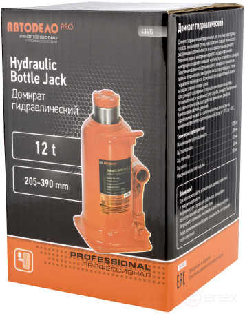 Домкрат гидр. 12.0т (205-390 мм) АвтоDело PRO (43412)