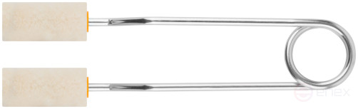 Special roller for grilles, fittings, fences, core 15 mm, 100% velour, pile 5 mm, double handle 22 cm, 50 mm (2 pcs.)