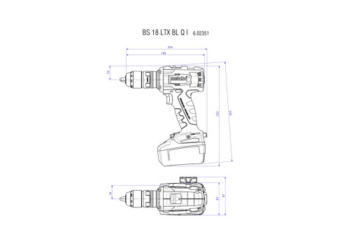 Cordless drill-screwdriver BS 18 LTX BL Q I, 602351650