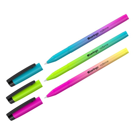 Gel pen Berlingo "Radiance" black, 0.5 mm, assorted case