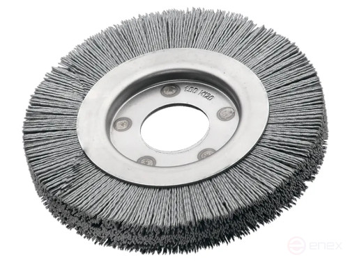 Щетка цилиндрическая гофрированная, Д250 мм, ширина 28 мм, нейлон абразив SIC K 180/1,00 мм