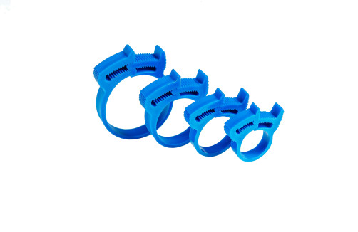 Plastic power clamp Ø42-37 (PP) for connection. ale. round shapes (Clip-Track, Clip-Track), comes in a pack of 4 pcs.