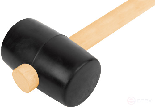 Rubber mallet, wooden handle 55 mm ( 400 gr )