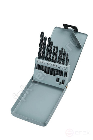 Набор сверл по металлу НС40А от 2 до 8 шаг 0,5, 13шт. Р6М5