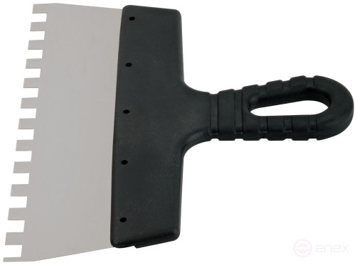 Stainless steel serrated facade spatula 250 mm / tooth 10 mm