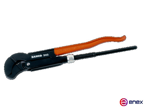 Pipe wrench with S-jaws for pipes up to 1/2", 230 mm