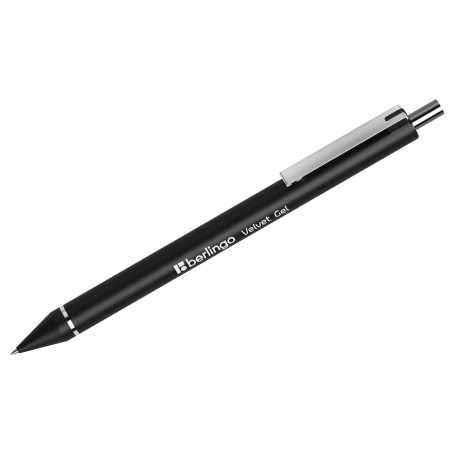 Automatic gel pen Berlingo "Velvet gel" black, 0.5 mm