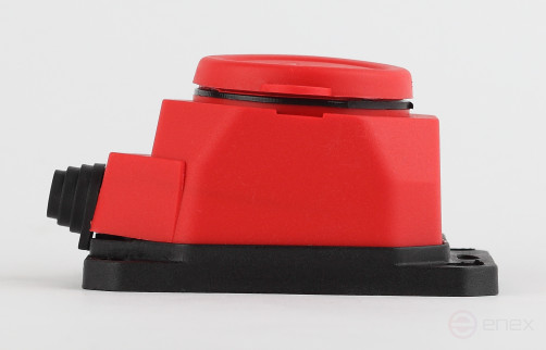 ERA K-1e-RED-IP44 rubber earthing pad 1 socket 16A IP44 red