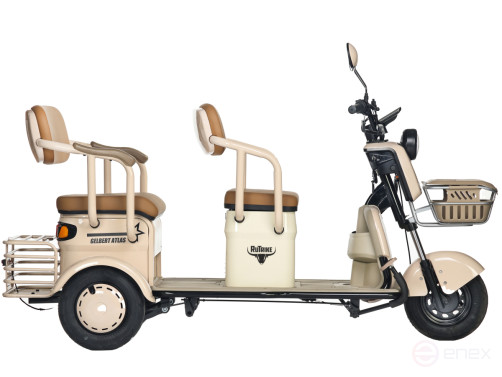 Electric tricycle Rutrike Gelbert Atlas 48V/60V 600W, beige