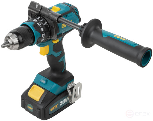Acc Power Drill. Brushless; 20.0 V; 0-500/2000 rpm; 100 Nm; Li-Ion 4.0 Ah; 2 hours; res. tilt; case
