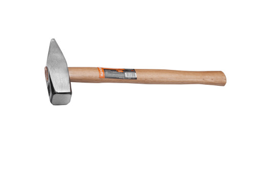 Universal hammer, wooden handle, square firing pin, 100 gr.// HARDEN