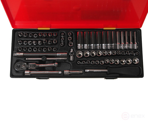 1/4" head set combined 73 pieces in a JTC case