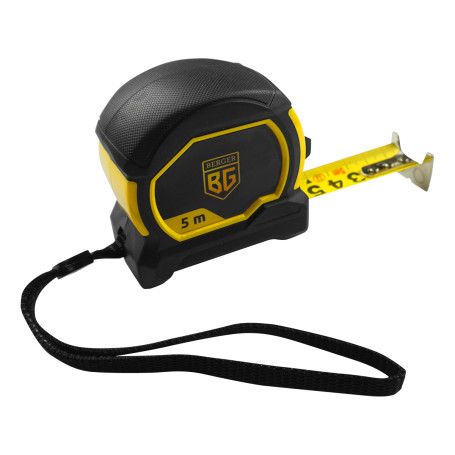 Impact-resistant tape measure 5m*25mm BERGER BG1352 (magnet, nylon, double-sided scale)
