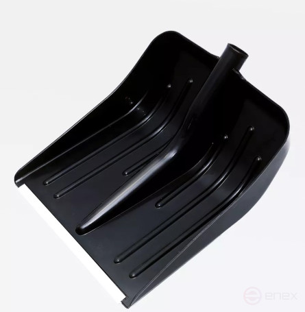 Snow shovel "GRADER" black plastic with aluminum strip made of frost-resistant plastic d.32