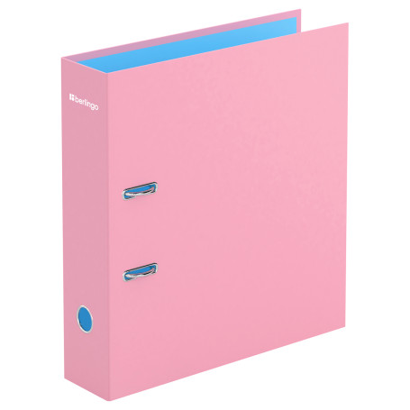 Папка-регистратор Berlingo "Haze", 80 мм, матовая ламинированная, розовая