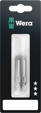 867/4 Z TORX® SB bits, viscous hardness, hex shank 1/4" E 6.3, TX 40 x 152 mm, 1 piece, with euroslot holder for suspension