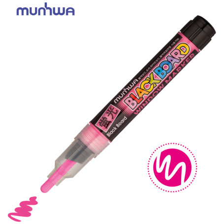 Chalk marker MunHwa "Black Board Marker" pink, 3mm, water base