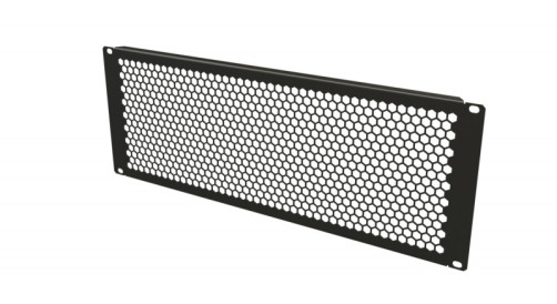 BPD-4-RAL9005 4U perforated false panel, color black (RAL 9005)