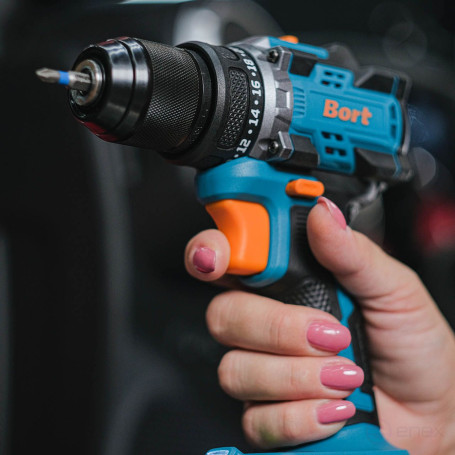 Дрель-шуруповерт аккумуляторная BORT BAB-21-BLK (2x1,5Ah)