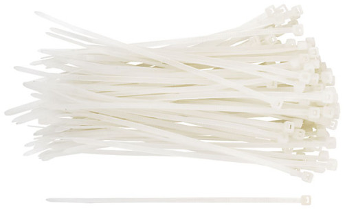 Nylon clamps for wires, white 100 pcs., 7.6x400 mm