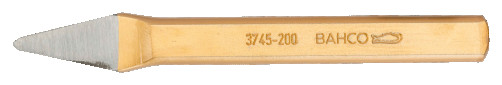 Зубило узкое 9 мм с плоскоовальным хвостовиком и покрыто лаком, медного цвета, 250 мм