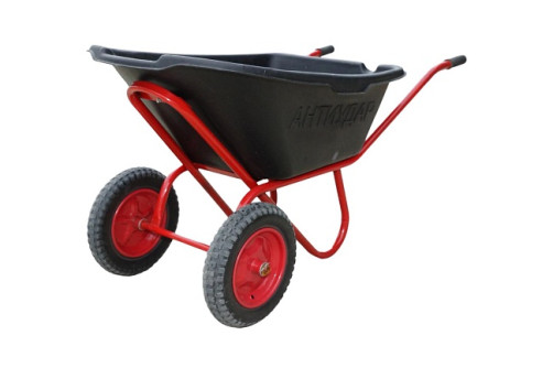 Industrialist 2-wheel anti-impact wheelbarrow, 130 liters (air wheel)