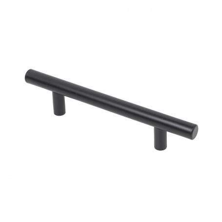 Metal handle 96/156 hollow steel matt black, AKS