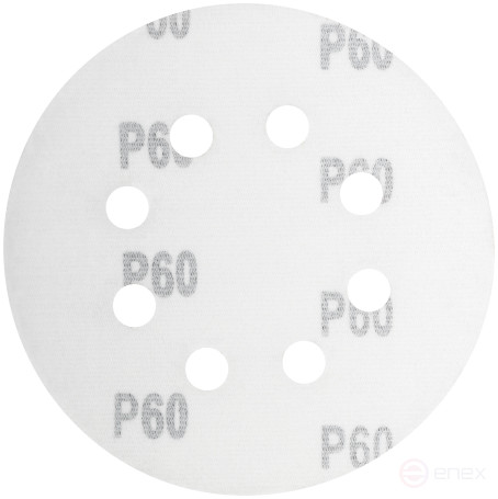 Grinding wheels with holes (Velcro), aluminum oxide, 125 mm, 5 pcs. P 60