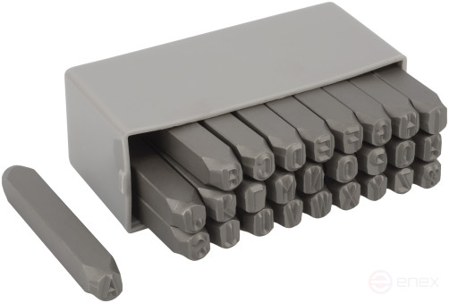 Набор клейм буквенных латиница 6мм (стальные) BERIL