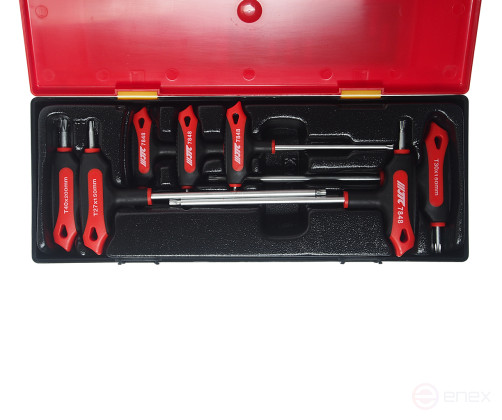 Набор ключей TORX Т10Н-Т40Н Т-образных 7 предметов JTC