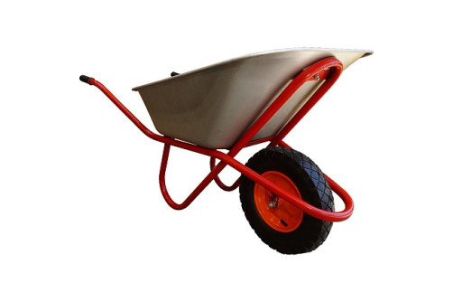 Industrialist 1-wheeled galvanized wheelbarrow, 110 liters (pneumatic wheel)