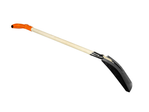 Shovel shovel (American) on a wooden handle and plastic handle